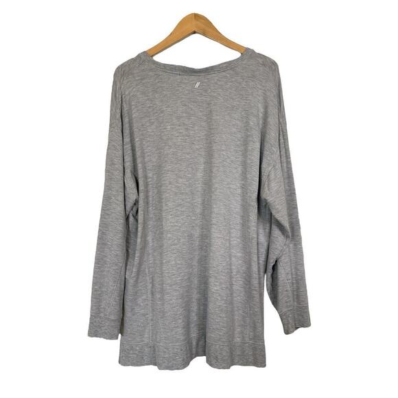 Recreation by Thread & Supply Women's High-Low Oversized Lounge Top Size L Gray - Picture 5 of 7
